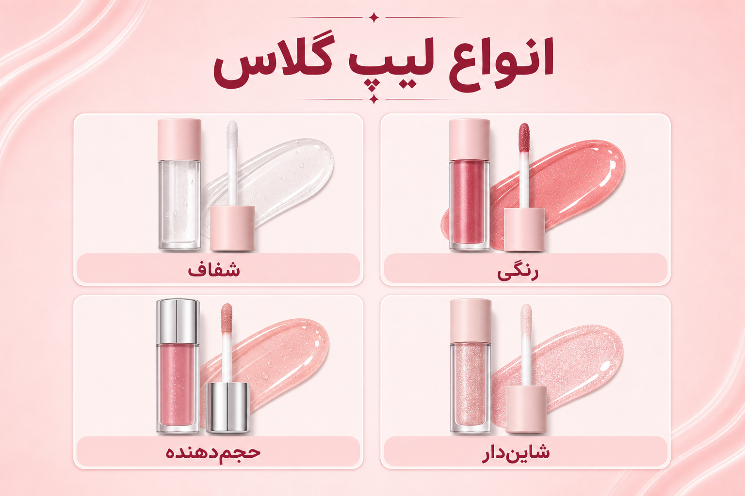 انواع لیپ گلاس در میلنو