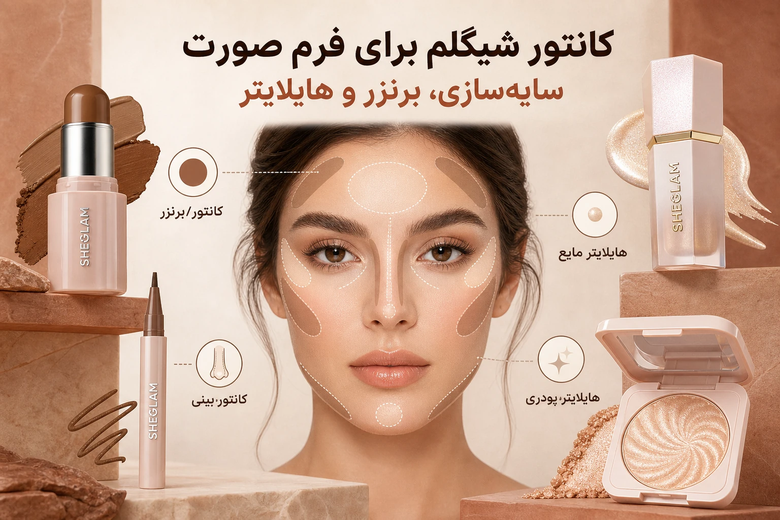 کانتور شیگلم برای فرم صورت؛ چطور انتخاب کنیم؟
