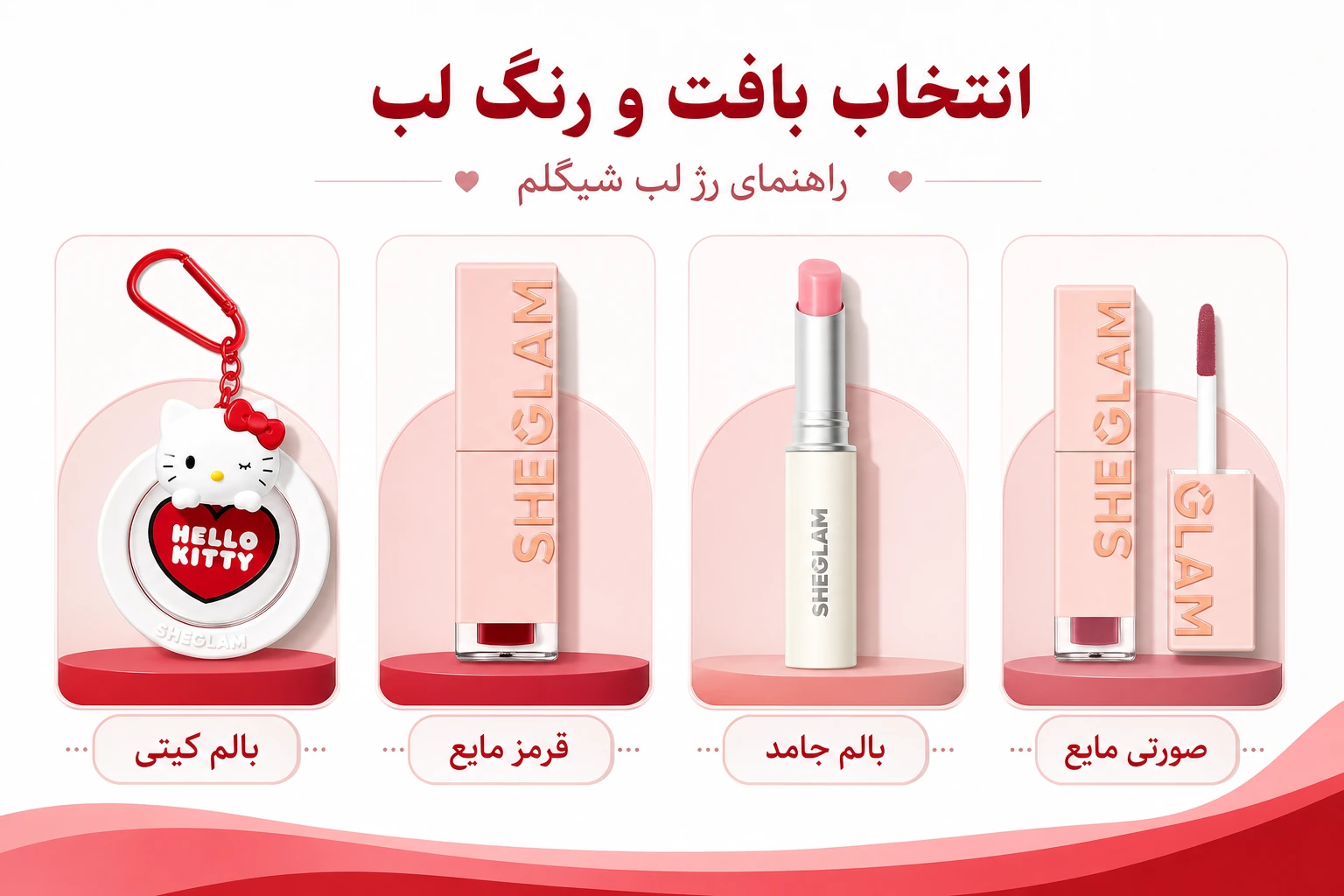 مقایسه بافت تینت و بالم لب شیگلم