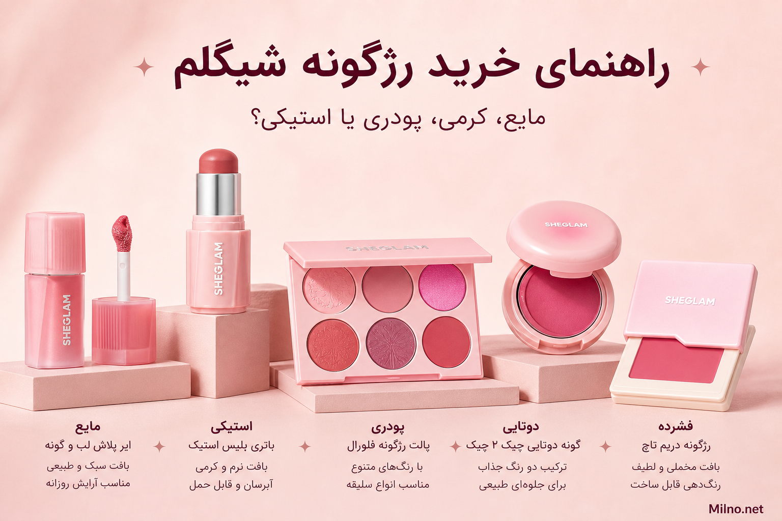 راهنمای خرید رژگونه شیگلم در میلنو