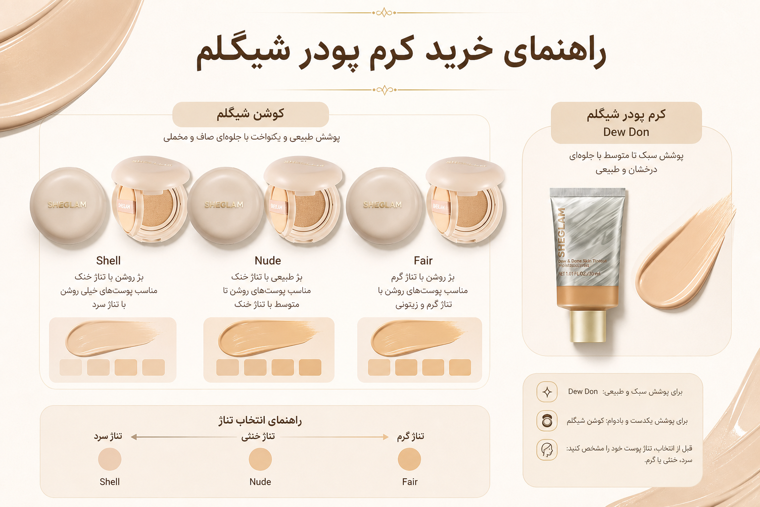 راهنمای خرید کرم پودر شیگلم در میلنو