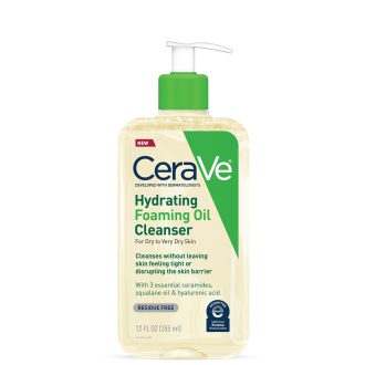 شوینده روغنی فومی آبرسان سراوی مدل Hydrating Foaming Oil Cleanser مناسب پوست خشک و حساس