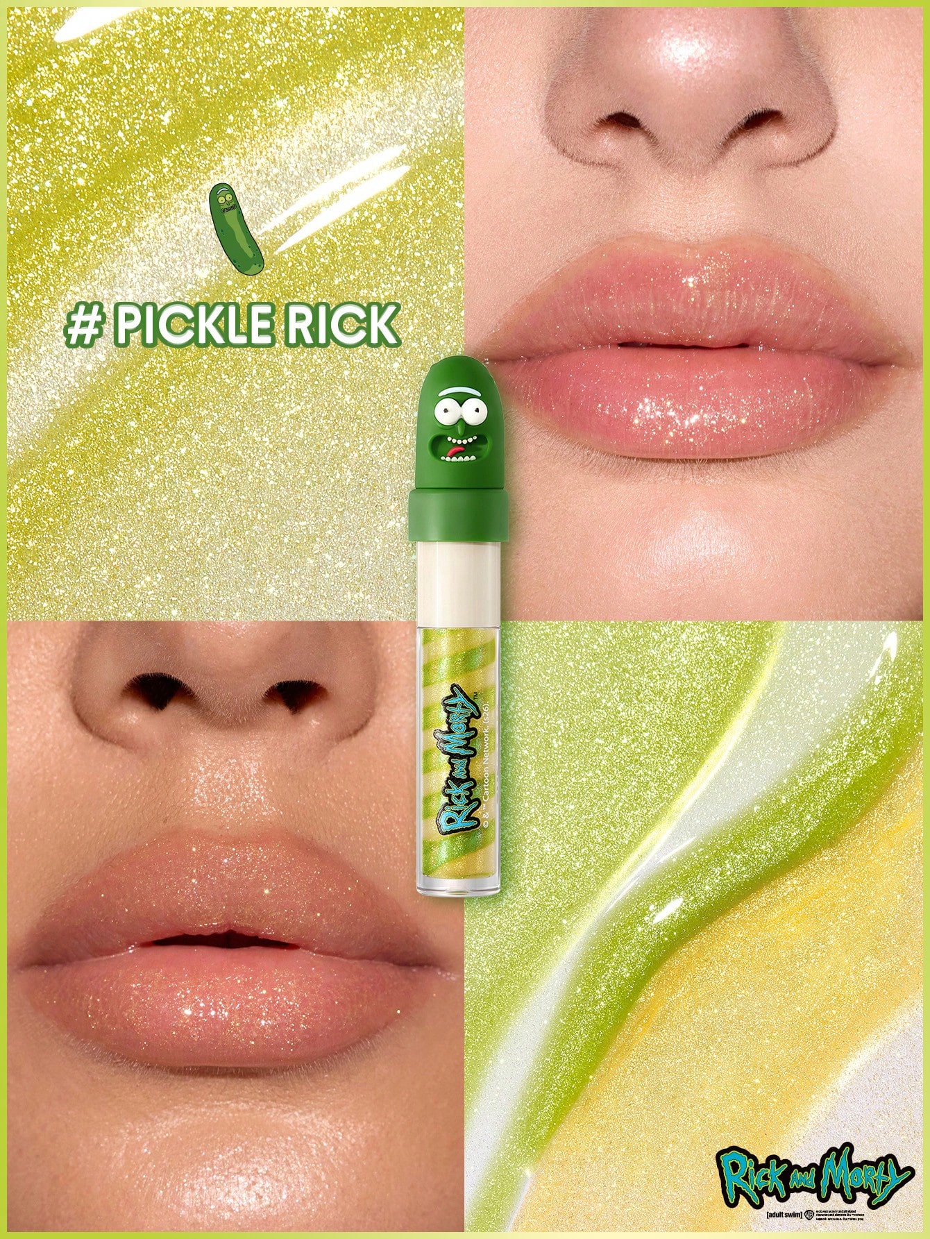 لیپ گلاس براق شیگلم ریک اند مورتی مدل Pickle Rick 1 Pickle Rick 1785419753568 لیپ گلاس براق شیگلم ریک اند مورتی مدل Pickle Rick