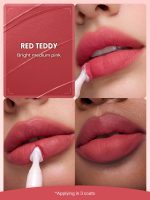 رژلب مات مخملی شیگلم مدل مارشمالو پاف رنگ Red Teddy