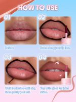 رژلب پیل آف و لیپ گلاس دوطرفه شیگلم Line to Shine رنگ Peach Mousse
