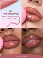 رژلب پیل آف و لیپ گلاس دوطرفه شیگلم Line to Shine رنگ Pink Macaron
