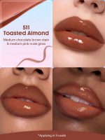 رژلب پیل آف و لیپ گلاس دوطرفه شیگلم Line to Shine رنگ Toasted Almond