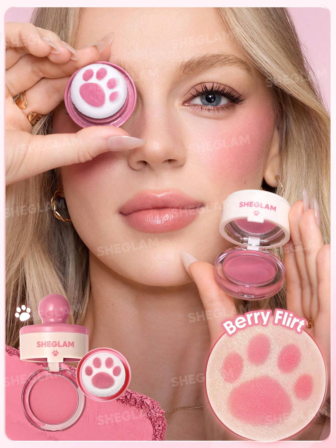 رژگونه استمپی پنجه گربه ای شیگلم Sheglam Cutie Paw Blush رنگ Berry flirt 1 Sheglam Cutie Paw Blush Berry flirt 1785628134011 رژگونه استمپی پنجه گربه ای شیگلم Sheglam Cutie Paw Blush رنگ Berry flirt