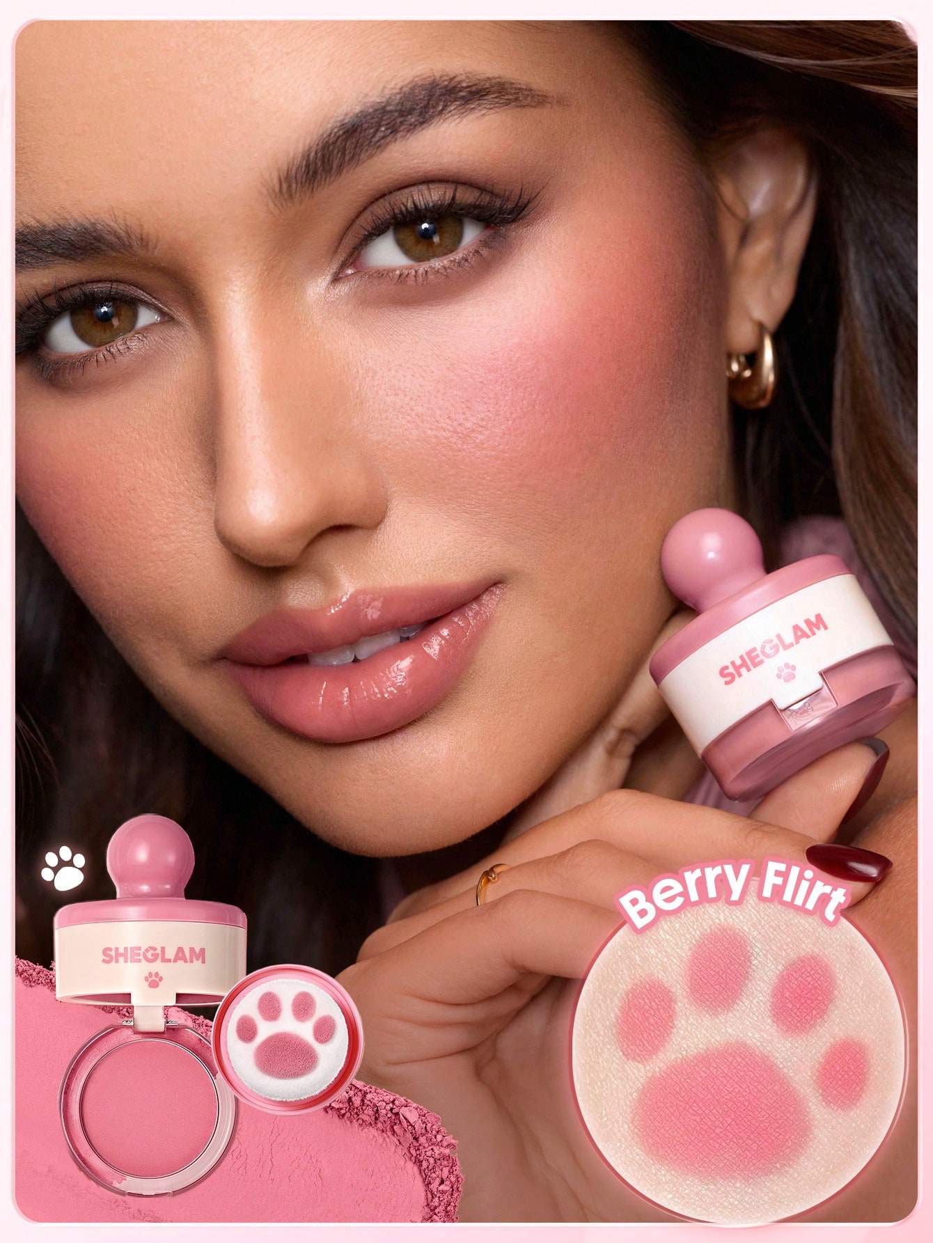 رژگونه استمپی پنجه گربه ای شیگلم Sheglam Cutie Paw Blush رنگ Berry flirt 2 Sheglam Cutie Paw Blush Berry flirt 1785628157680 رژگونه استمپی پنجه گربه ای شیگلم Sheglam Cutie Paw Blush رنگ Berry flirt