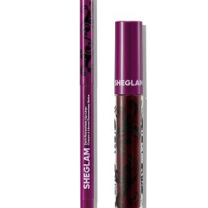 ست خط لب و لیپ گلاس شیکلم از کالکشن Dark Romantasy رنگ Rich Velvet
