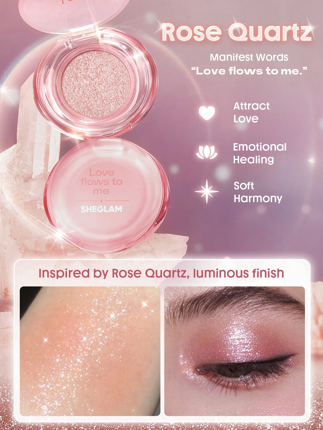 سایه چشم شیگلم از کالکشن کریستالی رنگ Rose Quartz 2 Rose Quartz 1788689311795 سایه چشم شیگلم از کالکشن کریستالی رنگ Rose Quartz