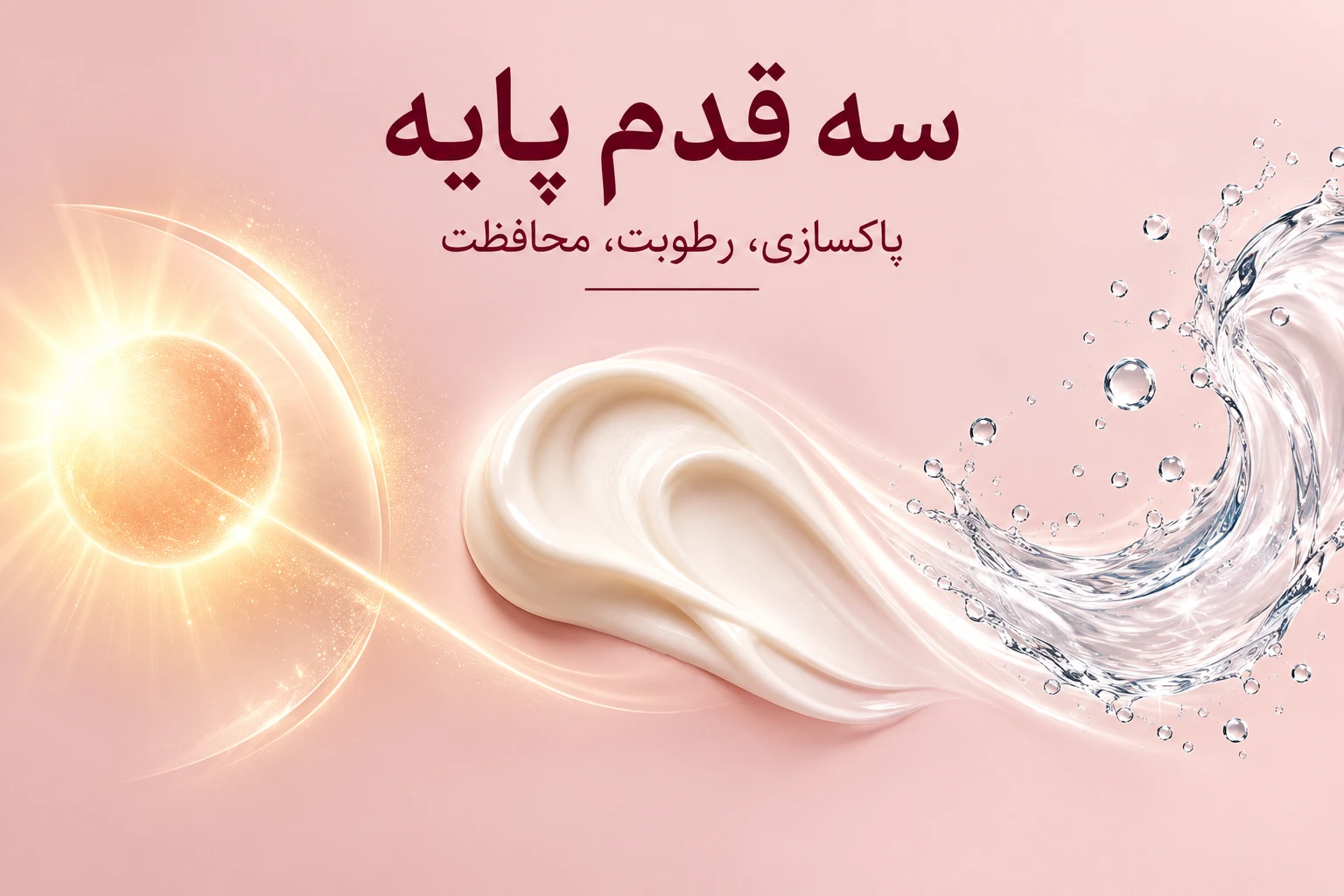 روتین پوستی صبح و شب بر اساس نوع پوست؛ نسخهٔ ساده برای شروع 2 سه قدم پایهٔ روتین پوستی صبح و شب: پاکسازی، رطوبت و محافظت روزانه