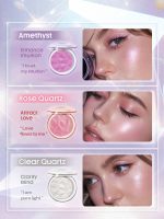 رژگونه هایلایتر شیگلم مدل Crystal Intentions رنگ Rose Quarts