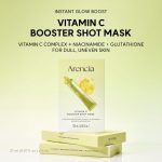 ماسک ورقه ای ویتامین سی آرنسیا تکی خارج شده از پک Vitamin C Booster Shot